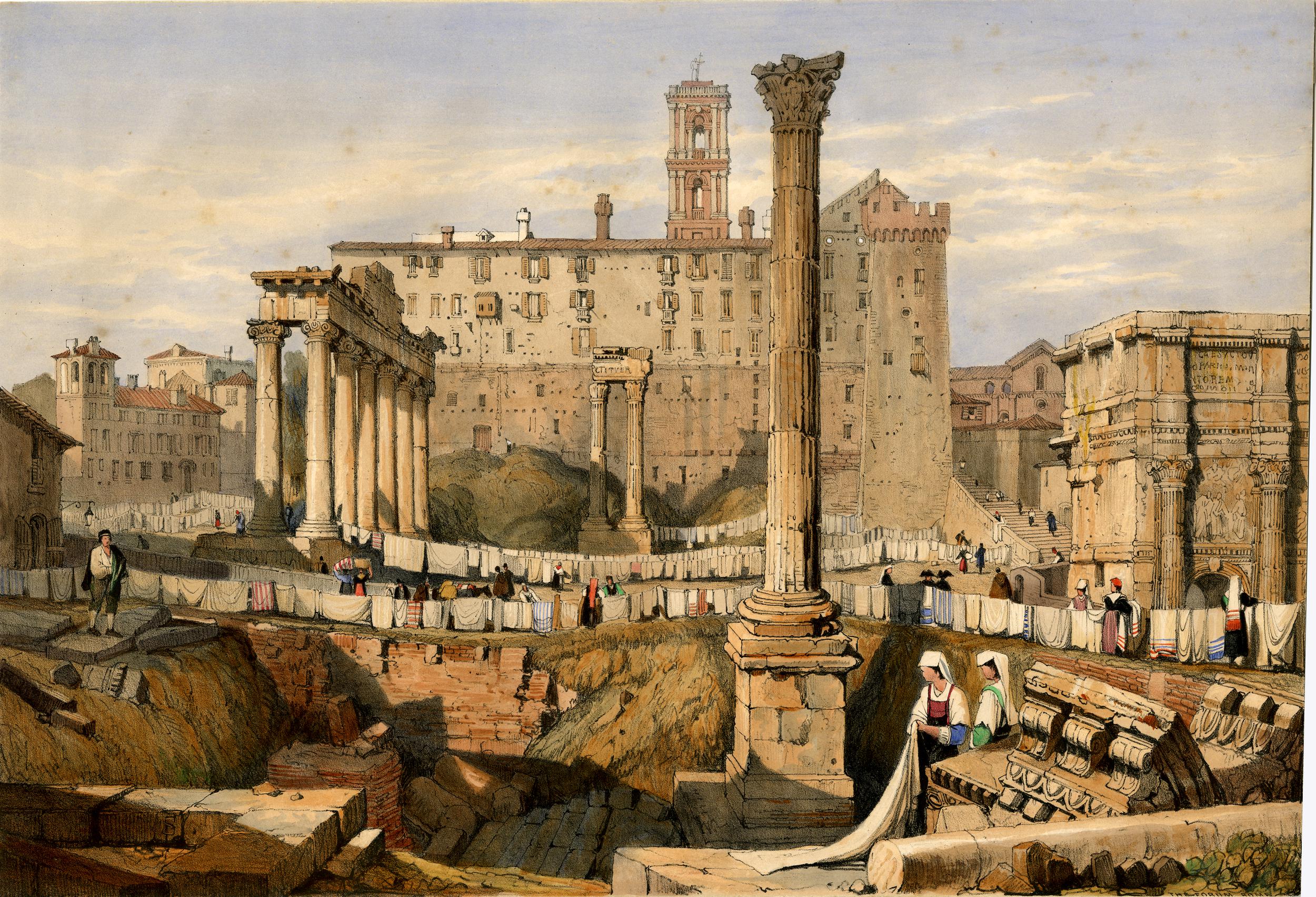 Roman Forum at sunset